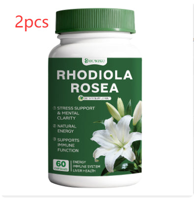 Rhodiola Rosea Capsules, Natural Stress Support & Mental Clarity Supplement, Supports Energy & Immune Function, 60 Capsules