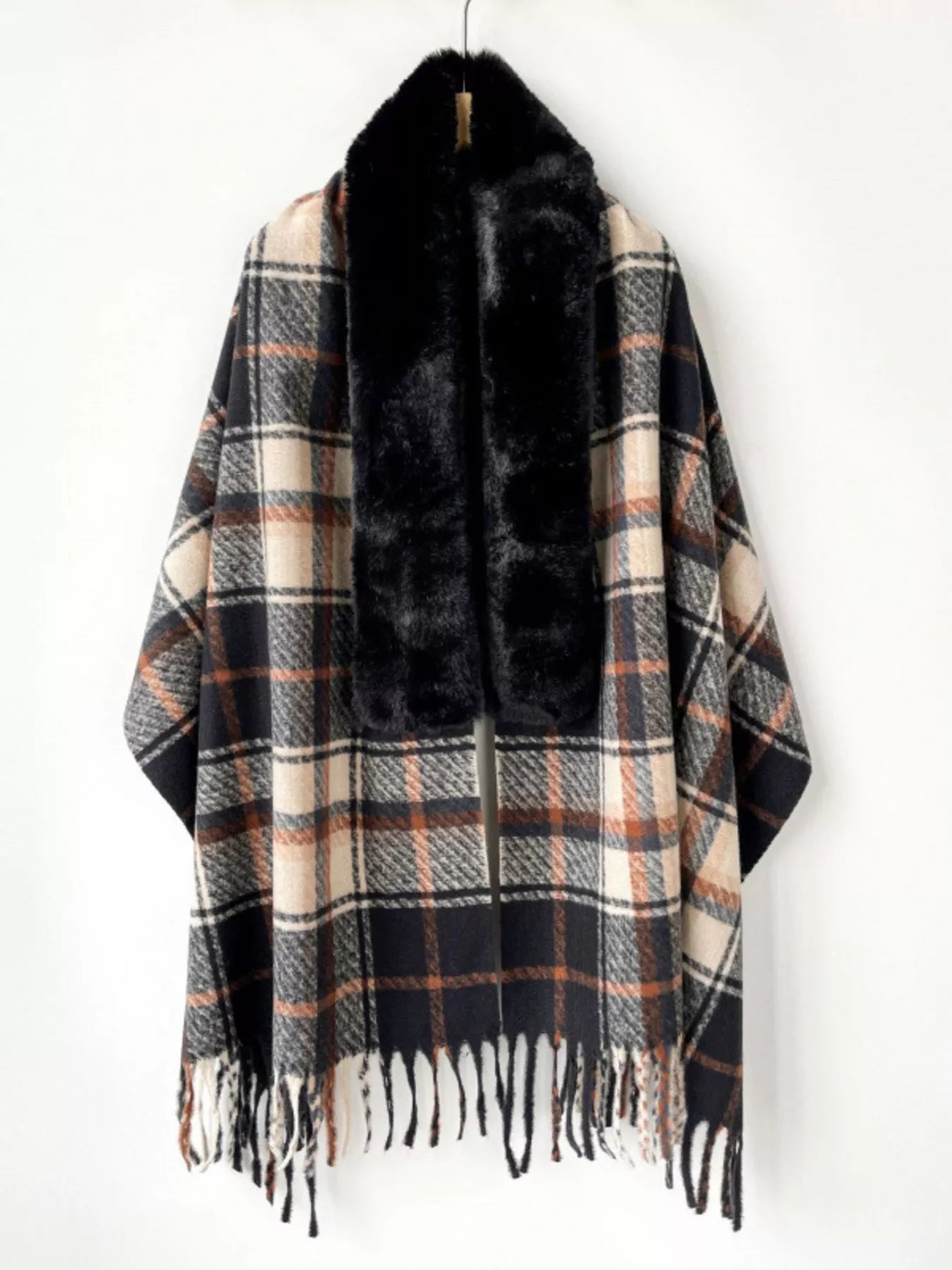 Faux Fur Fringe Scarf Wrap