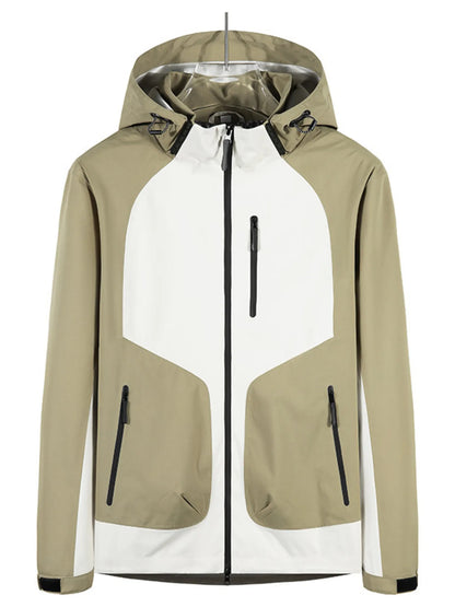 Men's Full Size Waterproof Hooded Outdoor Jacket Plus Size