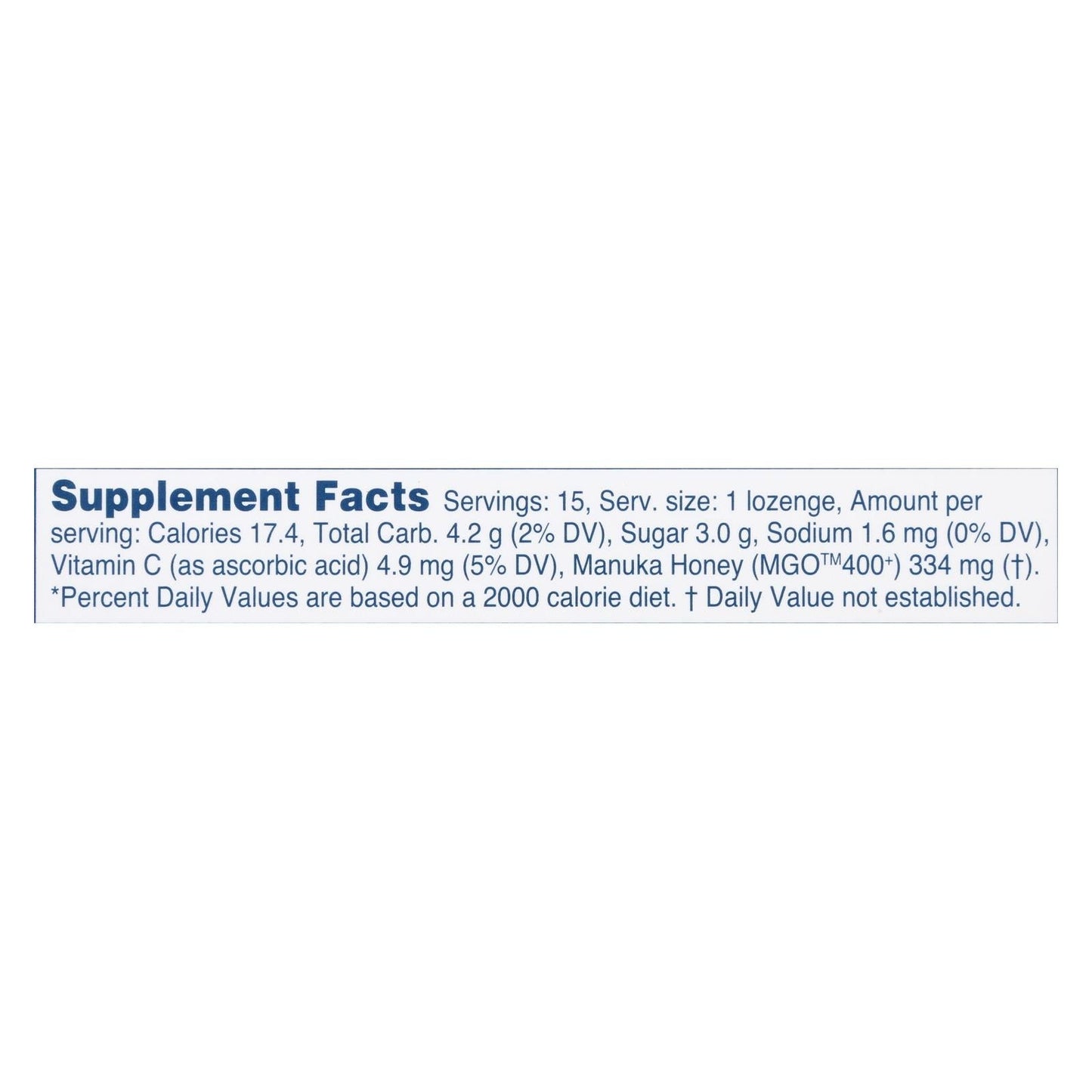 Manuka Health Manuka Honey Lozenges MGO 400+ Blackcurrant (Pack of 15)