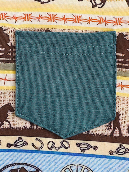 Children's Western Style Tee & Shorts Set