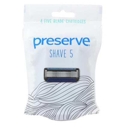 Preserve Razor Blades Popi 5 Refill, Pack of 6, 4 Ct