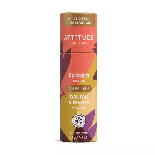 Attitude - SPF 15 Mango Lip Balm, 0.3 oz (Pack of 12) - Sun Protection Hydration