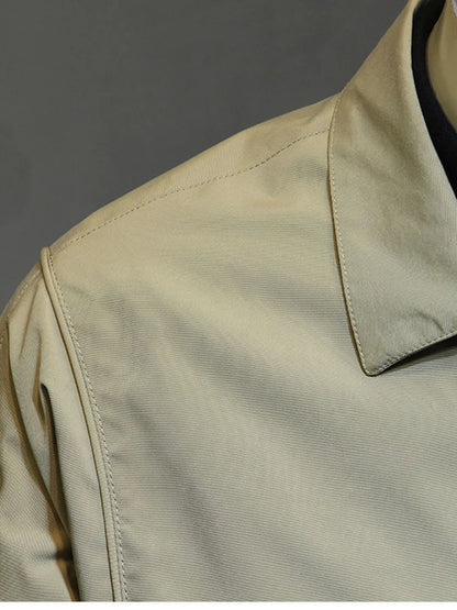 Men's Plus Size Snap Down Long Sleeve Jacket