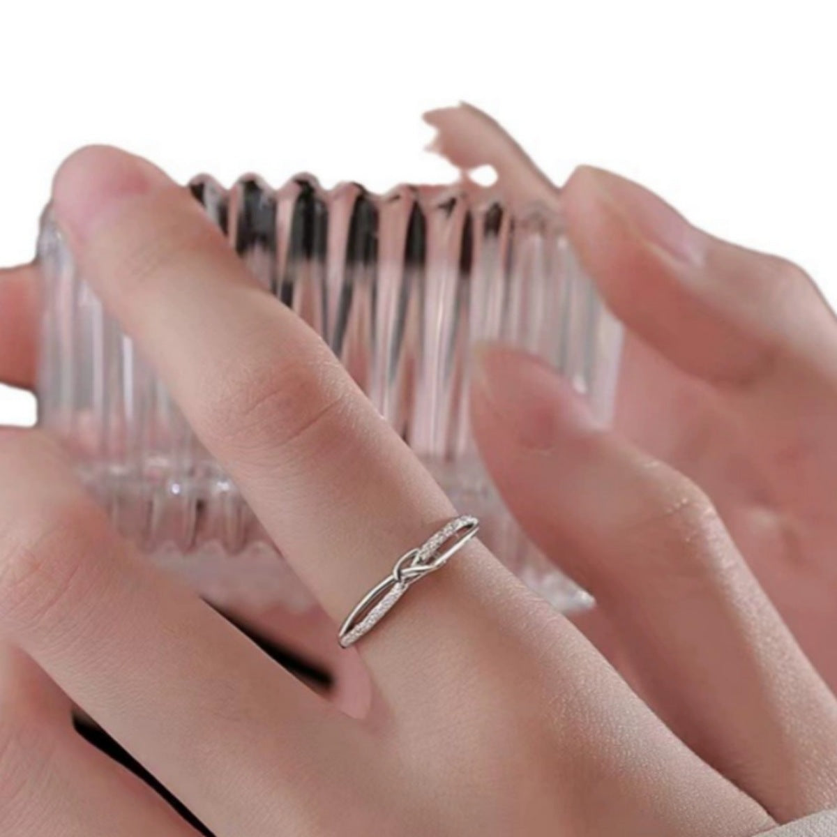 925 Sterling Silver Knotted Ring