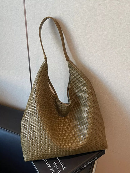 Woven Straw Texture Shoulder Bag