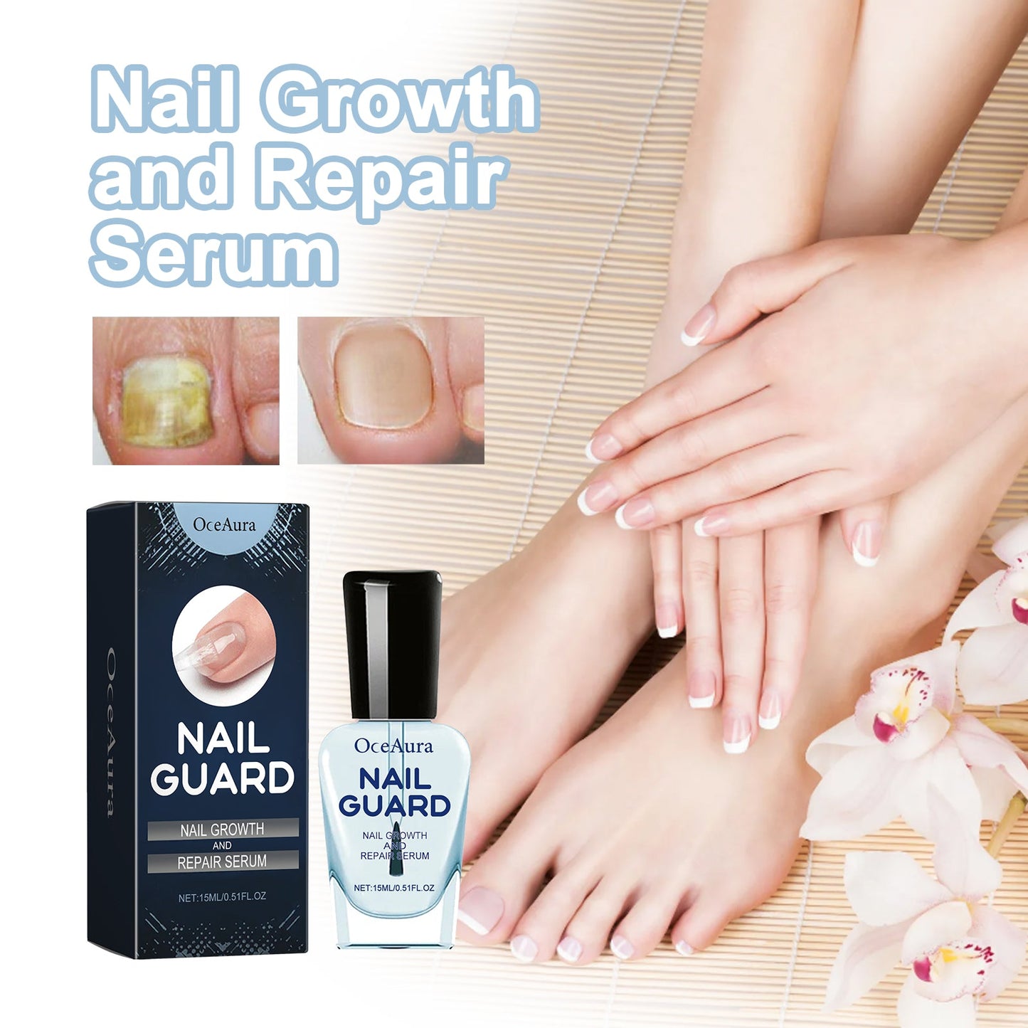 OceAura Nail Care Solution Gently Cleanses And Nourishes Nails And Nails
