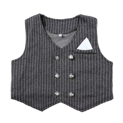 Children's Striped Vest and Pants Suit Set