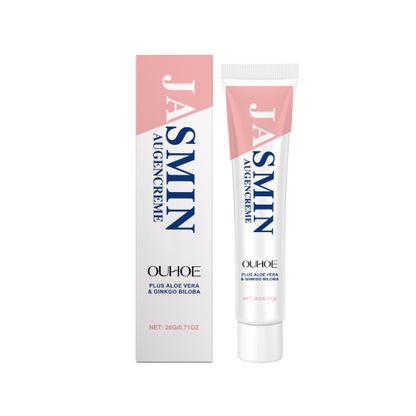 OUHOE Jasmine Eye Cream, Moisturizes And Sooth The Eye Skin Hydrating And Moisturizing Daily Massage With Eye Cream