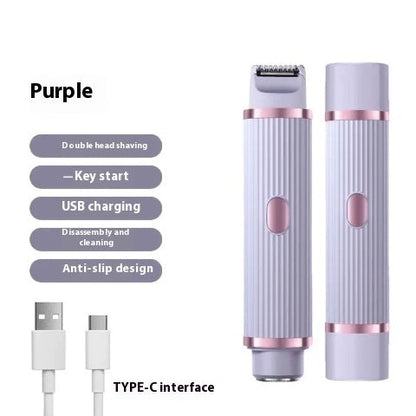 Double-headed Electric Shaver Women's Body Hair Removal Device
