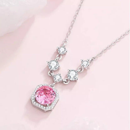 925 Sterling Silver Zircon Pendant Necklace