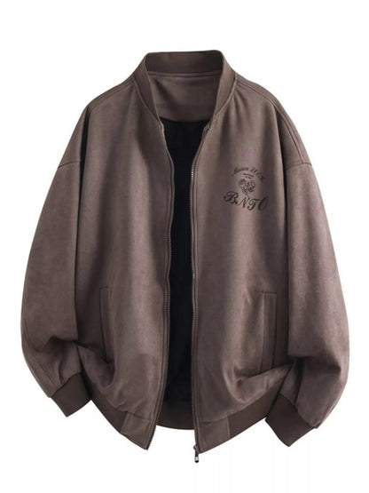 Men's Plus Size Zip Up Long Sleeve Jacket