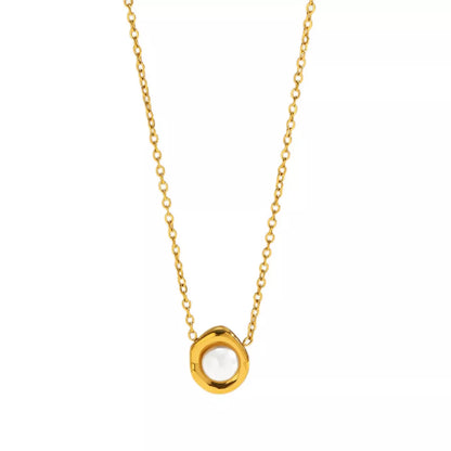 18K Gold-Plated Pearl Necklace