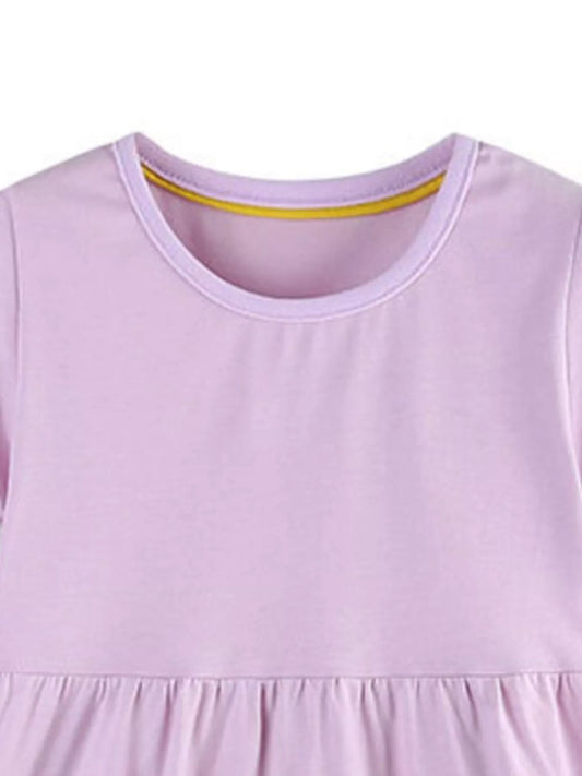 Children's Rainbow Print Casual Short Sleeve Dress