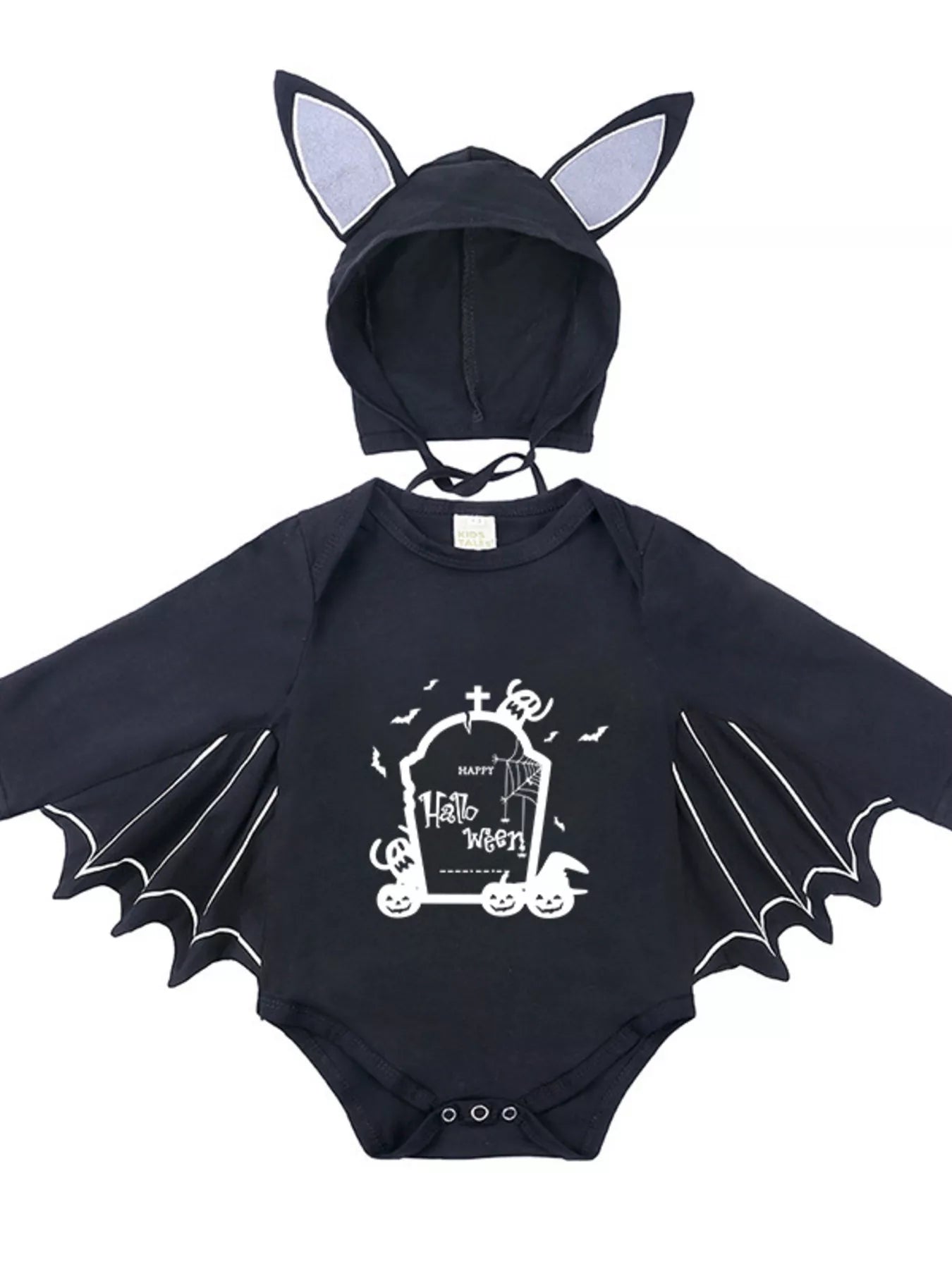 Children's Halloween Bat Bodysuit & Hat Costume Set