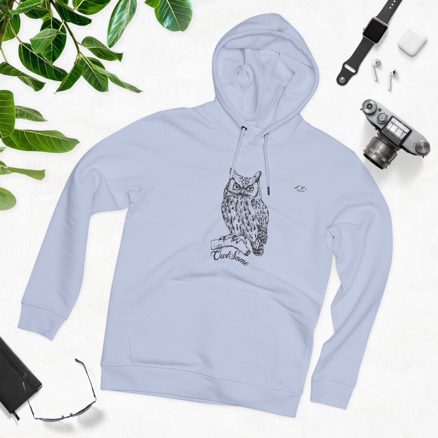 HD-055ML-24 Owl Hoodie Owl Lover Gift Woodland Owl Art