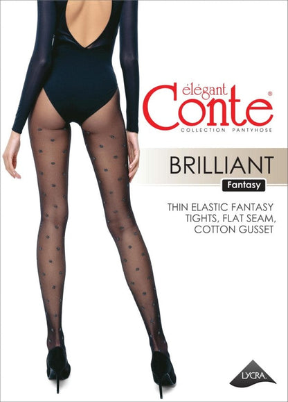Conte Brilliant 20 Den - Fantasy Women's Pantyhose with Lurex Large Polka Dots (19С-8СП)
