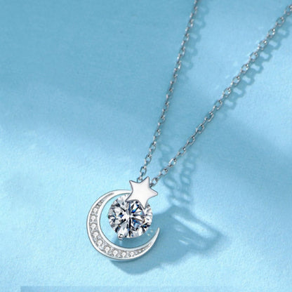 Star and Moon Pendant Necklace