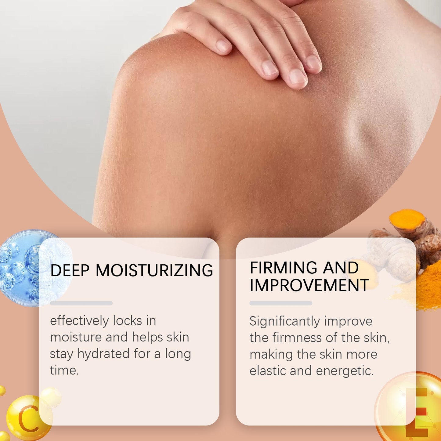 Hoygi Turmeric Vitamin C Firming And Brightening Cream Hydrates, Moisturizes, Nourishes And Moisturizes Skin And Beautifying Body Cream