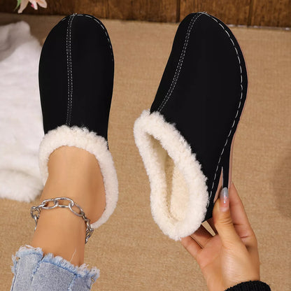 Cozy Plush Lined Wedge Slippers