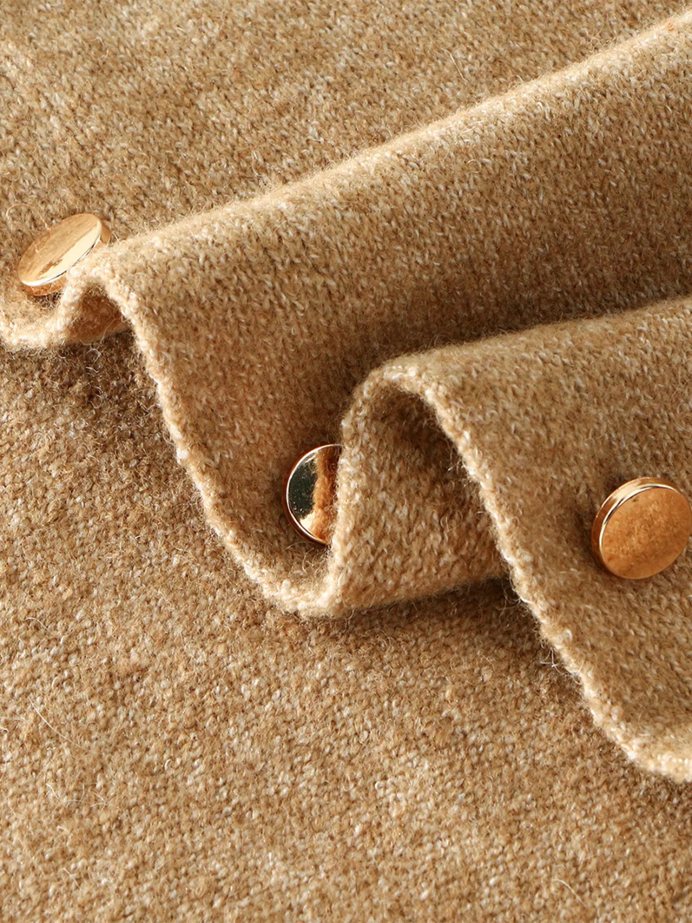 Button-Accented Poncho Scarf