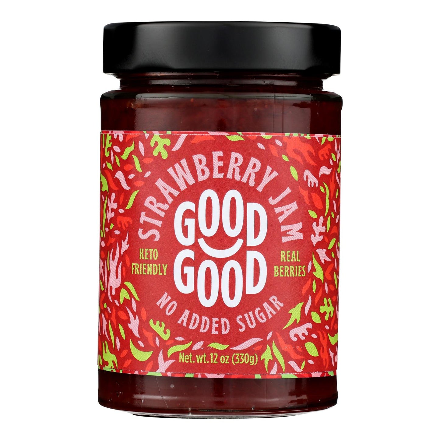Good Good Jam Strawberry No Sugar, Pack of 6 - 12 Oz.