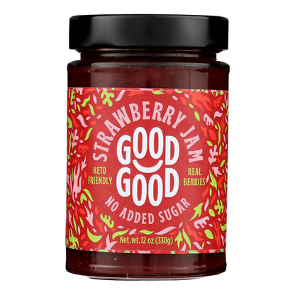 Good Good Jam Strawberry No Sugar, Pack of 6 - 12 Oz.