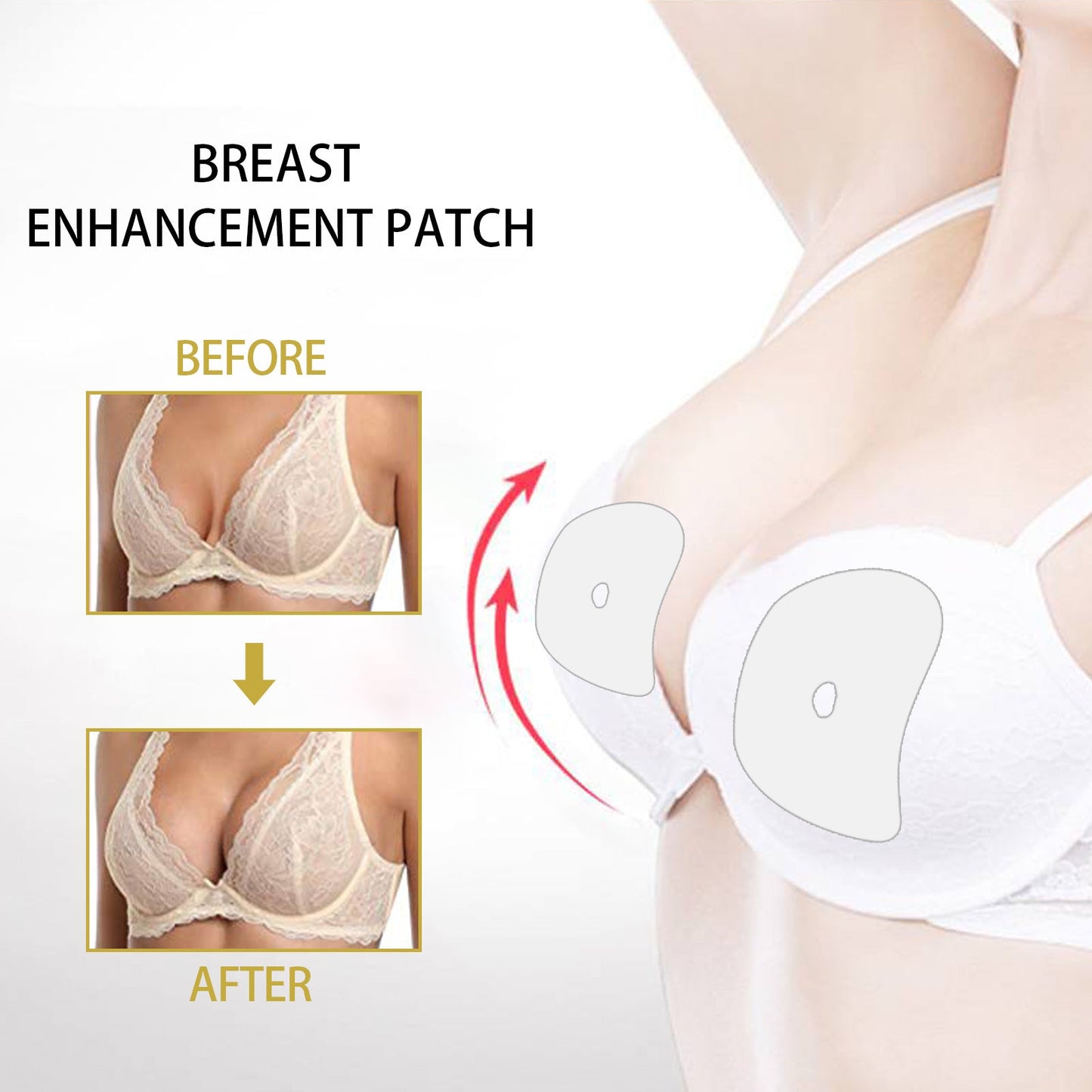 Ginger Papaya Breast Enhancement Patch, Firming Lifting Bust Care Stickers For Fuller Plump Chest, 10 Pcs