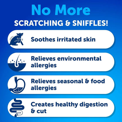 Do Not Sell On Amazon Dog Allergy Relief Chews Itching Skin Relief For Dogs Fish Oil 3 Seasonal Allergies Pills Skin & Coat Anti ItchHot Spots Treatment Canine Immune Health Supplement 180 Soft Treats
