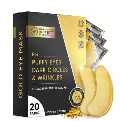 Under Eye Patches, Gold Eye Mask, Reduce Puffy Eyes And Lighten Dark Under Eyes, Reduce Wrinkles And Fine Lines