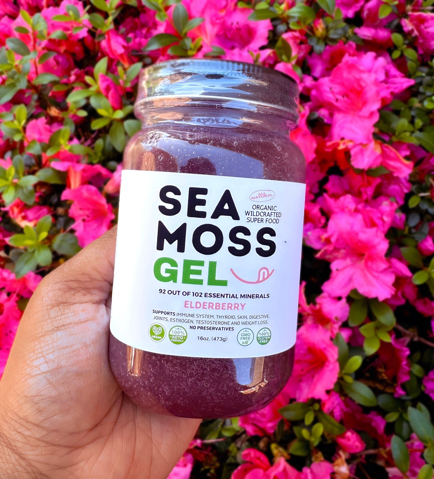 Flavored Sea Moss Gel - Dr. Sebi Inspired 100% Raw Organic - Wild Harvested Sea Moss