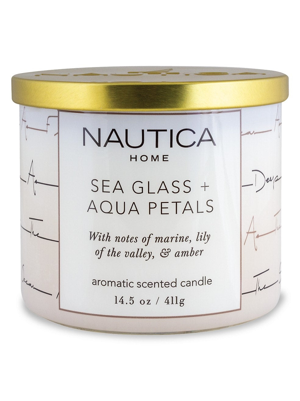 Sea Glass + Aqua Petals 3 Wick Candle by Nautica
