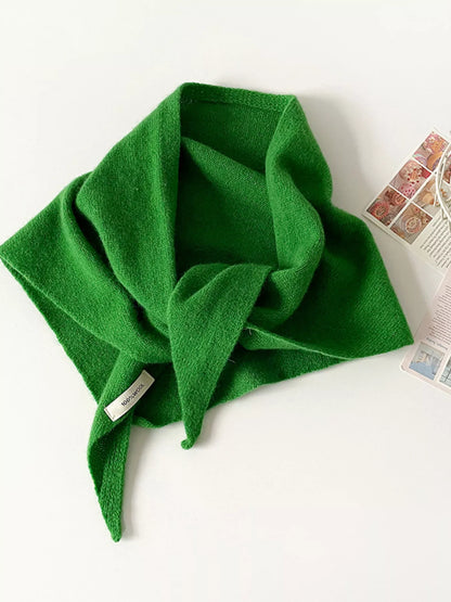 Solid Color Knit Scarf