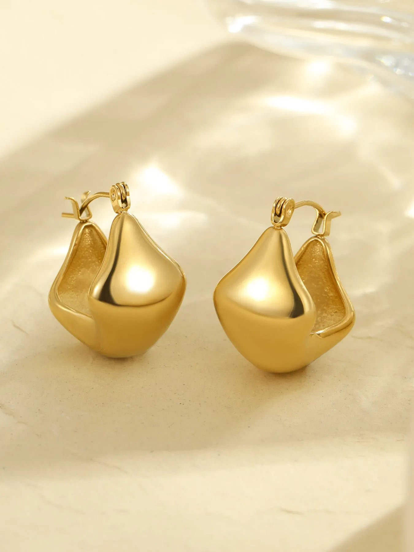 18K Gold-Plated Stainless Steel Geometric Earrings