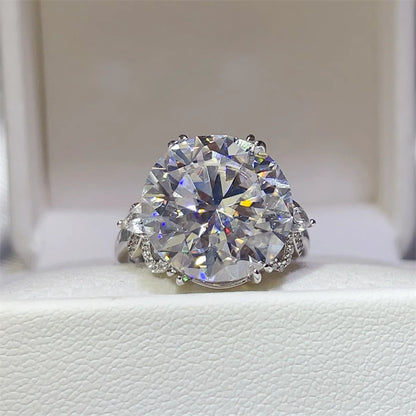 10 Carat Moissanite 925 Sterling Silver Ring