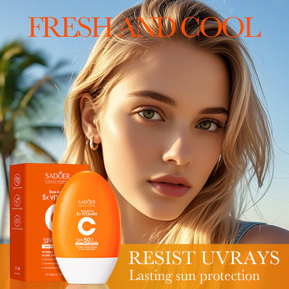 SADOER Vitamin C Moisturizing Glossy Sunscreen SPF50 PA 50ml
