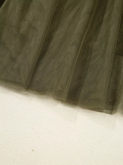 Tulle A-Line Midi Skirt