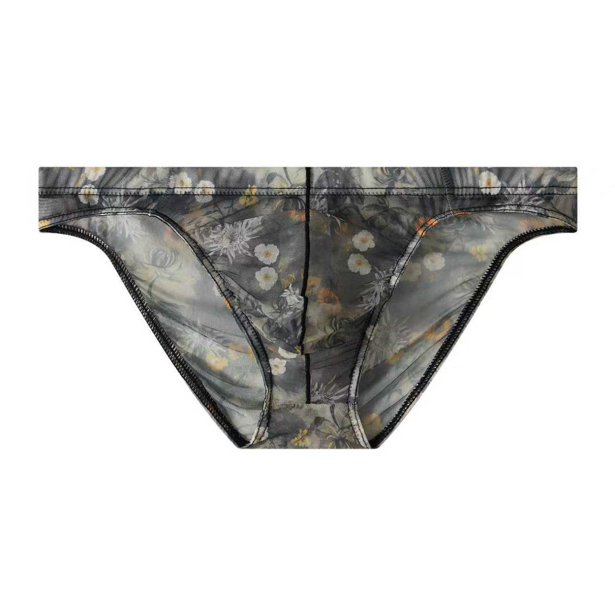 Ice Silk New-style Mens Briefs Personalized Print Breathable
