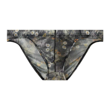 Ice Silk New-style Mens Briefs Personalized Print Breathable
