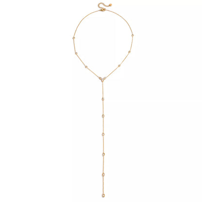 18K Gold-Plated Zircon Chain Necklace