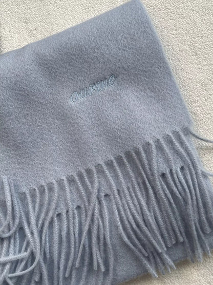 Fringe Solid Color Scarf