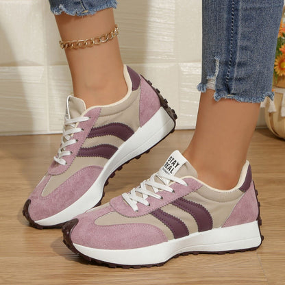 Round Toe Lace Up Sneakers