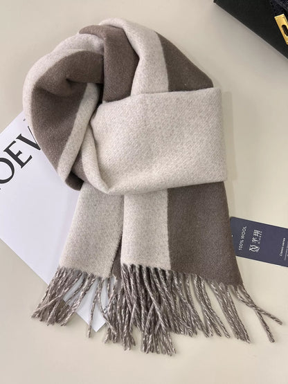 Fringe Color Block Scarf