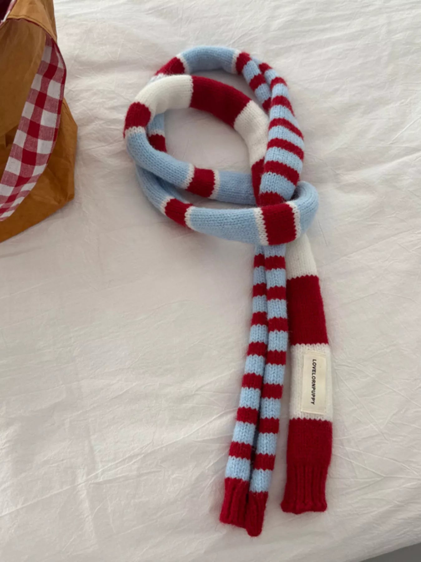 Striped Knitted Warm Scarf