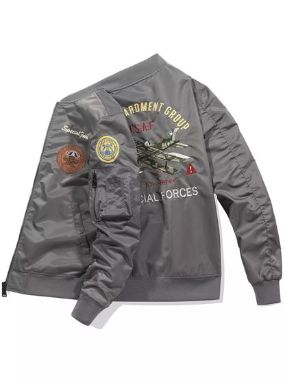 Men's Plus Size Zip Up Bomber Jacket