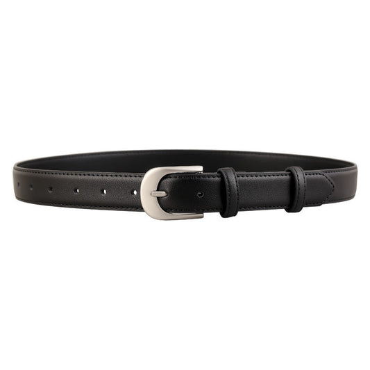 Adjustable Silver Buckle Belt