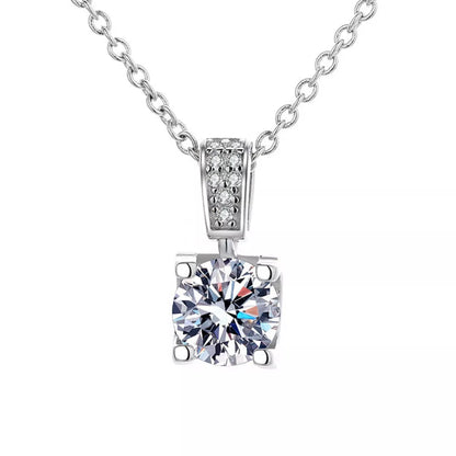 1 Carat Moissanite 925 Sterling Silver Necklace