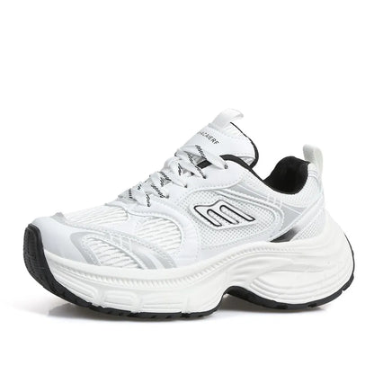 Letter Lace-Up Round Toe Athletic Shoes