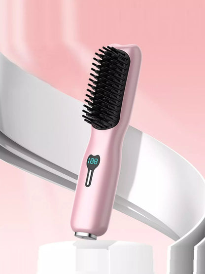Portable Heated Hair Straightening Comb