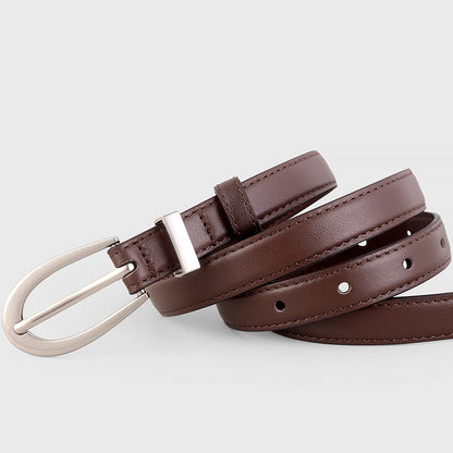 Leather Skinny Belt